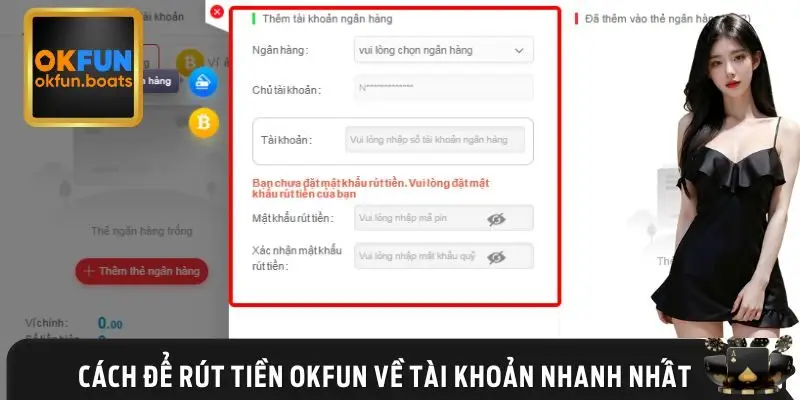 Vài chiến thuật để nhập thông tin rút tiền luôn suôn sẻ